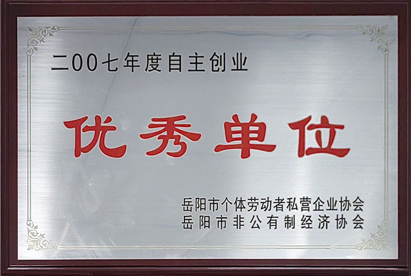 2007年度自主创业优秀单位